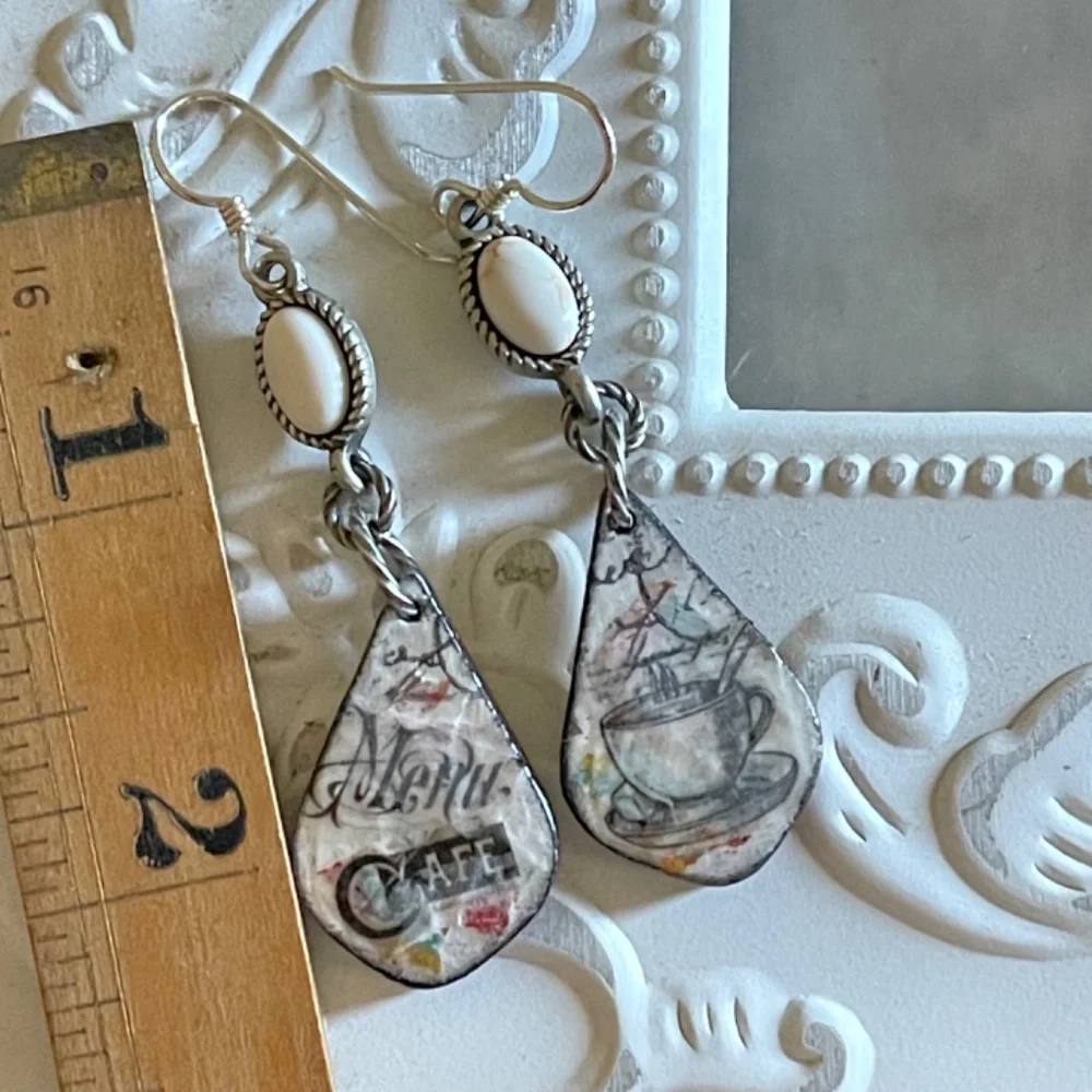 OOAK Artisan Earrings - Sterling Silver Ear Wires - Picture 5 of 9